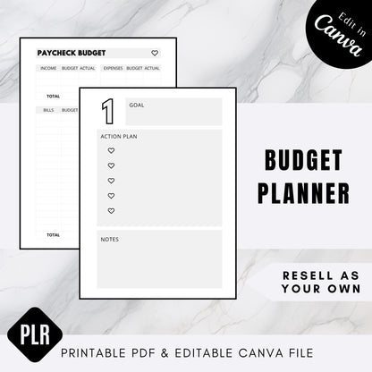 Undated PLR Budget Planner