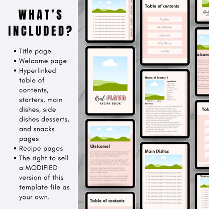 Digital Recipe Book PLR Template