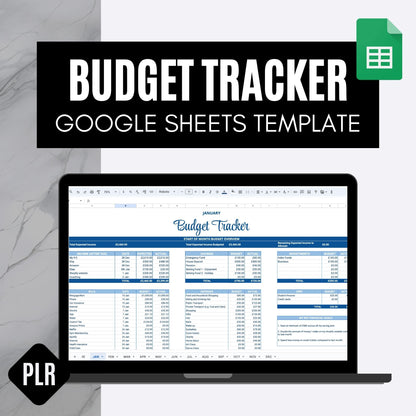 Google Sheets PLR Budget Tracker